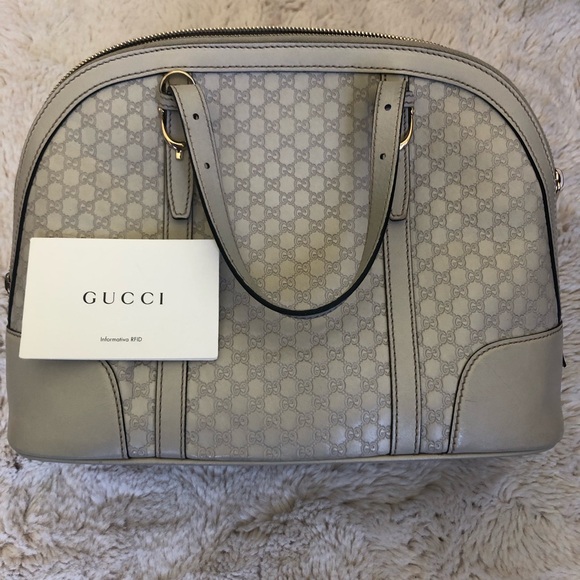 Handbags - Gucci Microguccissima Gray Monogram Dome Satchel